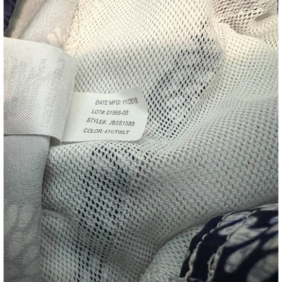 Johnny-O Half Elastic Swim Trunks Boys Size 8  Navy Print Unlined Water Shorts - Picture 9 of 9